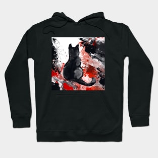 Black cat asian style Hoodie